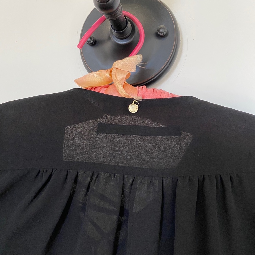 Annarita N Romantic Black And White Frilly Blouse View 5